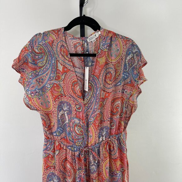 Molly Bracken Women's Multicolor Pink Isabelle Paisley Woven Jumpsuit Size S/XL - Picture 5 of 15